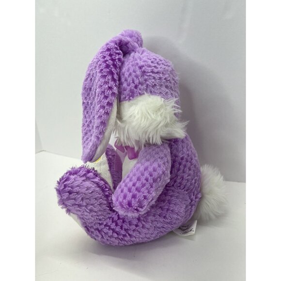 2009 Chrisha Playful Plush Purple Easter Bunny Rabbit 10 Inch Stuffed Animal Toy - Picture 5 of 11